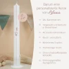 Kommunionkerze Blätterfisch schmal