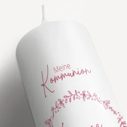 Kommunionkerze Kranz Mädchen