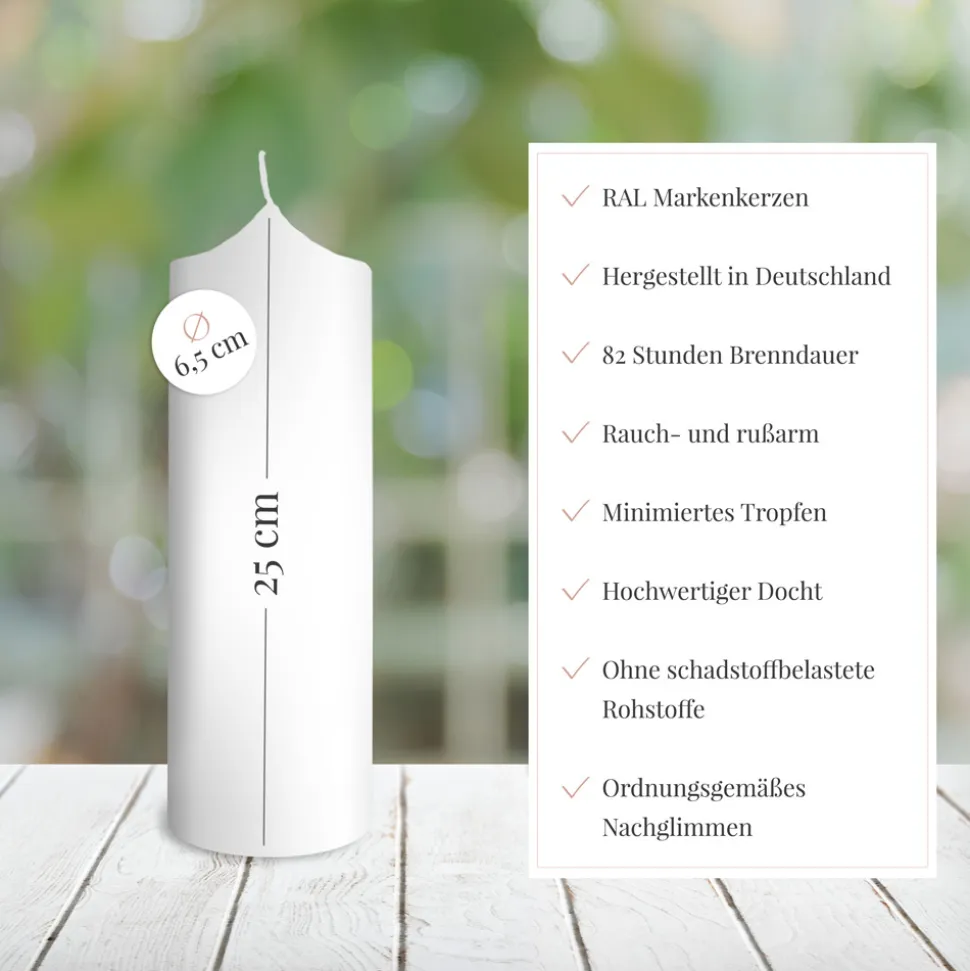 Kommunionkerze Kreuz modern Junge