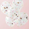 Konfetti Ballons "Blumen" 5 Stück