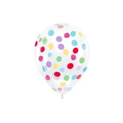 Konfetti Ballons bunt 6 Stück