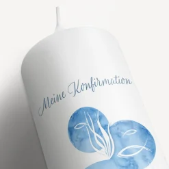 Konfirmationskerze Fische klassisch