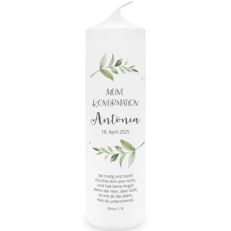 Konfirmationskerze Green Magic