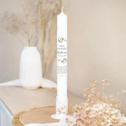 Konfirmationskerze Green Magic schmal