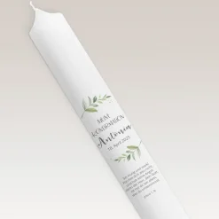 Konfirmationskerze Green Magic schmal
