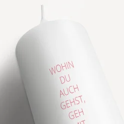 Konfirmationskerze mit Spruch Mädchen