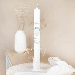 Konfirmationskerze Naturell schmal