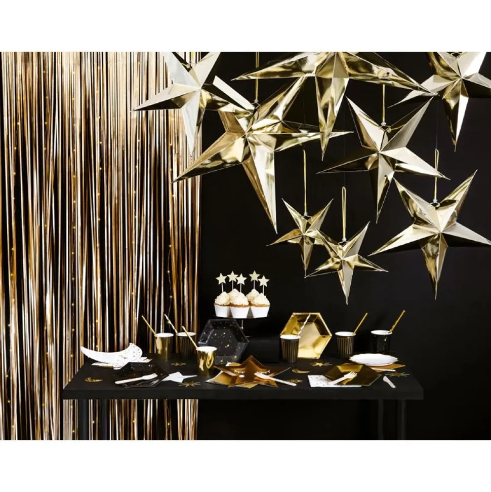 Lametta Vorhang gold metallic 90 cm x 250 cm