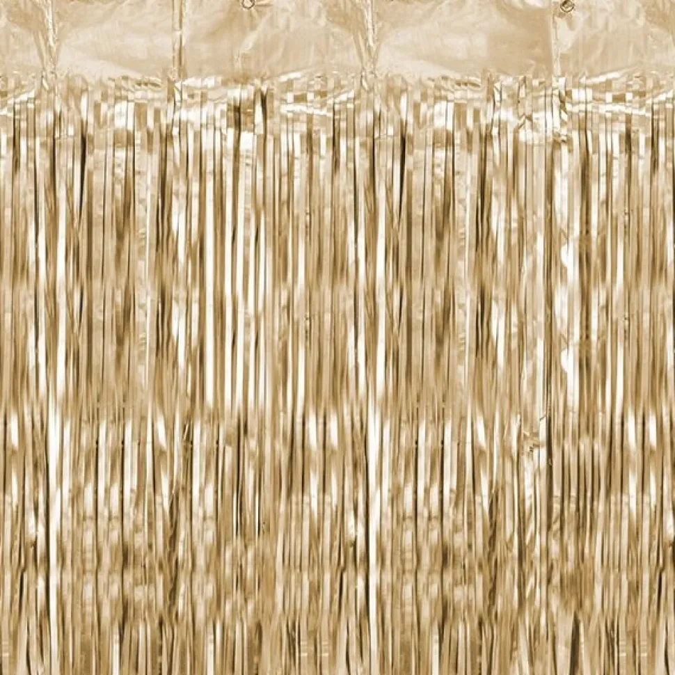Lametta Vorhang gold metallic 90 cm x 250 cm