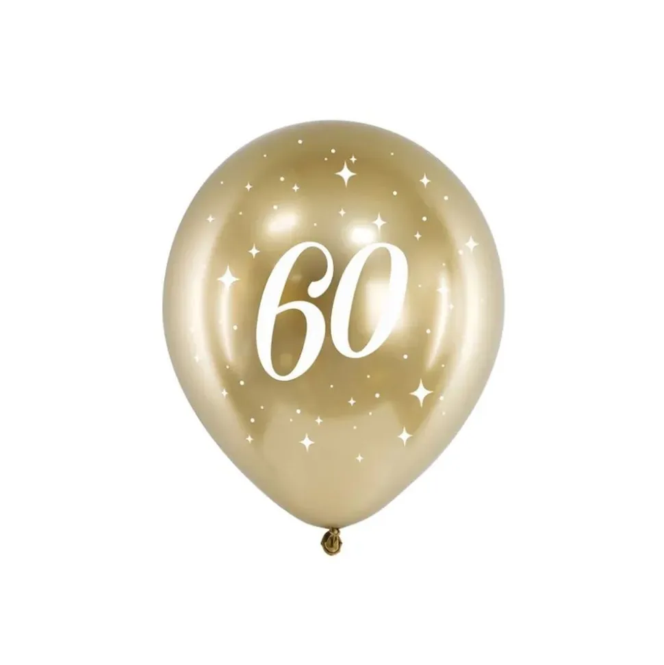 Luftballons Metallic Glossy gold 60. Geburtstag