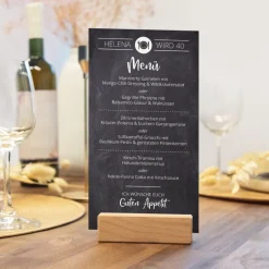 Menükarte Hochzeit "Schiefertafel"