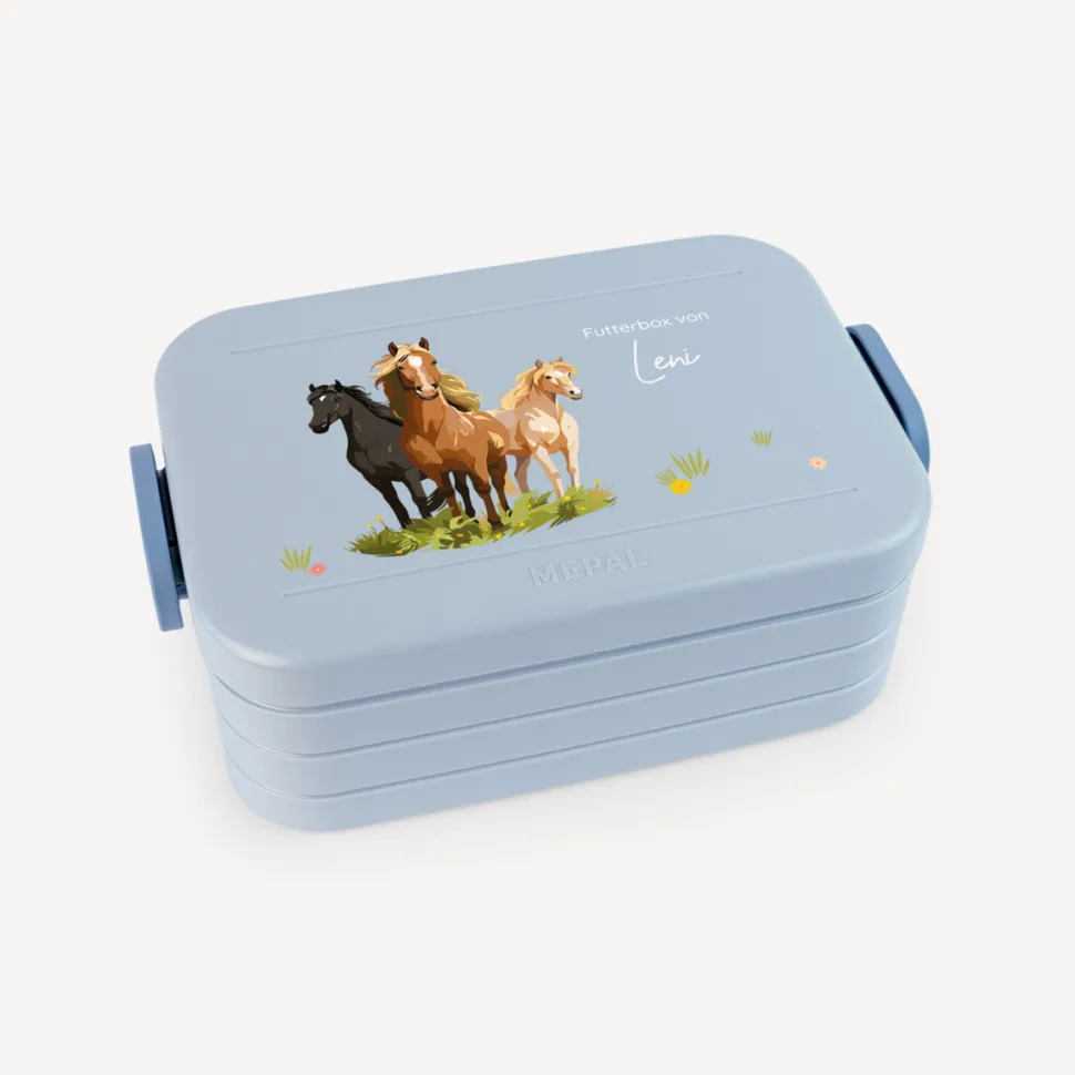 Mepal Bento Lunchbox midi Brotdose Kinder "Pferde"
