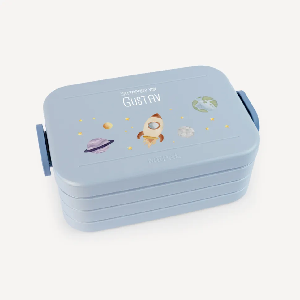 Mepal Bento Lunchbox midi Brotdose Kinder "Rakete im Weltraum"