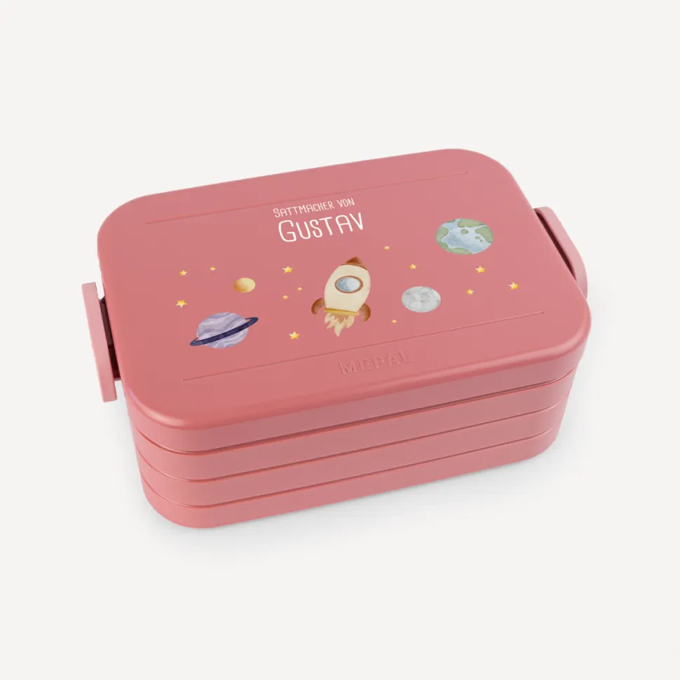 Mepal Bento Lunchbox midi Brotdose Kinder "Rakete im Weltraum"