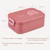 Mepal Bento Lunchbox midi Brotdose Kinder "Regenbogen mit Herzen Pastell"