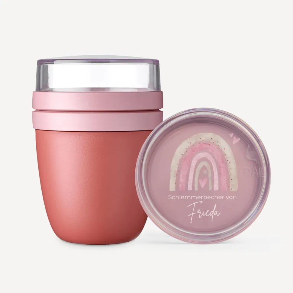Mepal Lunchpot Kinder 500 ml "Regenbogen mit Herzen Pastell"