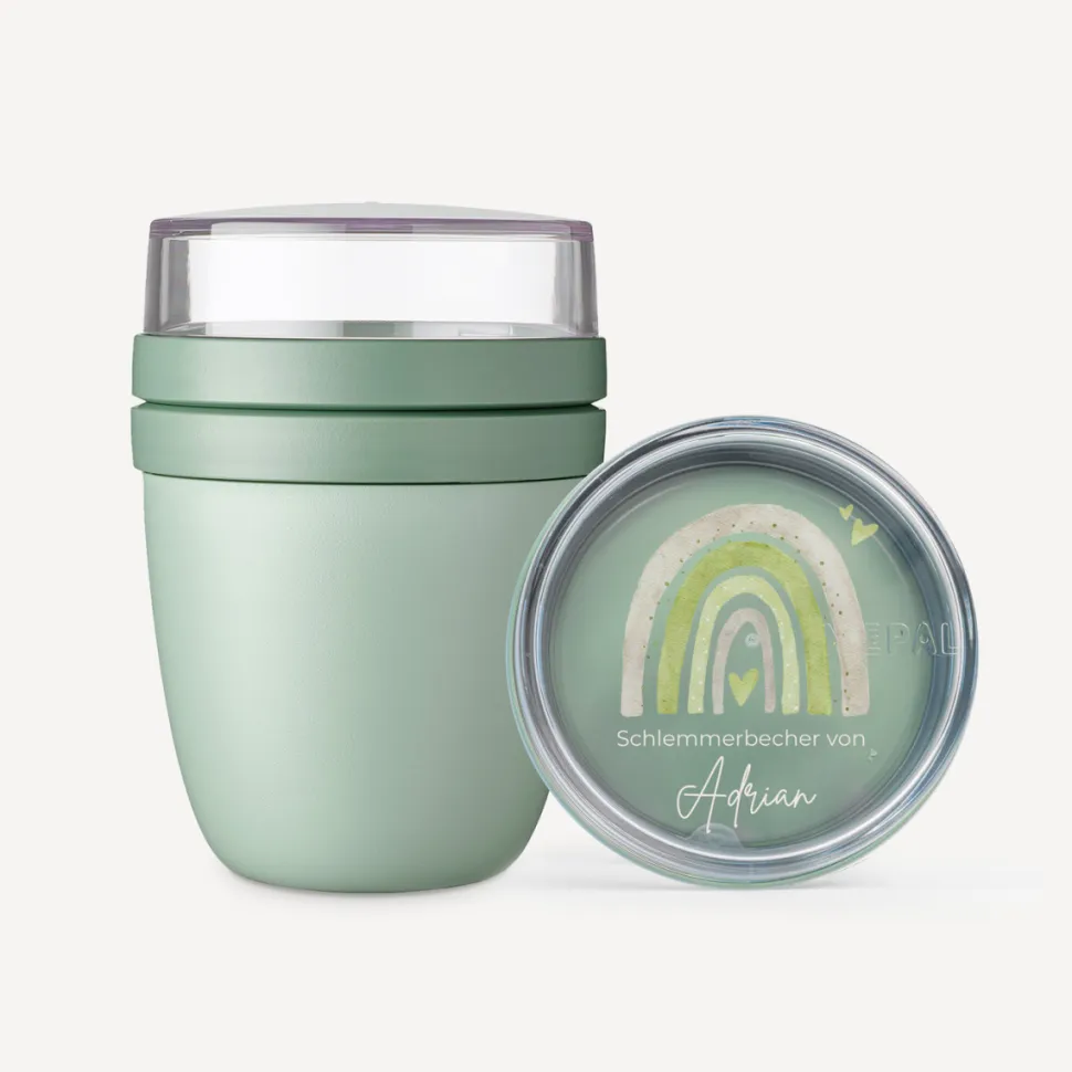 Mepal Lunchpot Kinder 500 ml "Regenbogen mit Herzen Pastell"