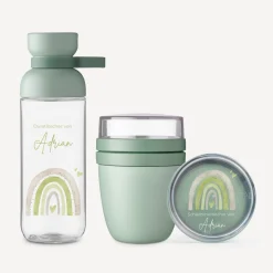 Mepal Müslibecher to go Kinder 300 ml "Regenbogen mit Herzen Pastell"