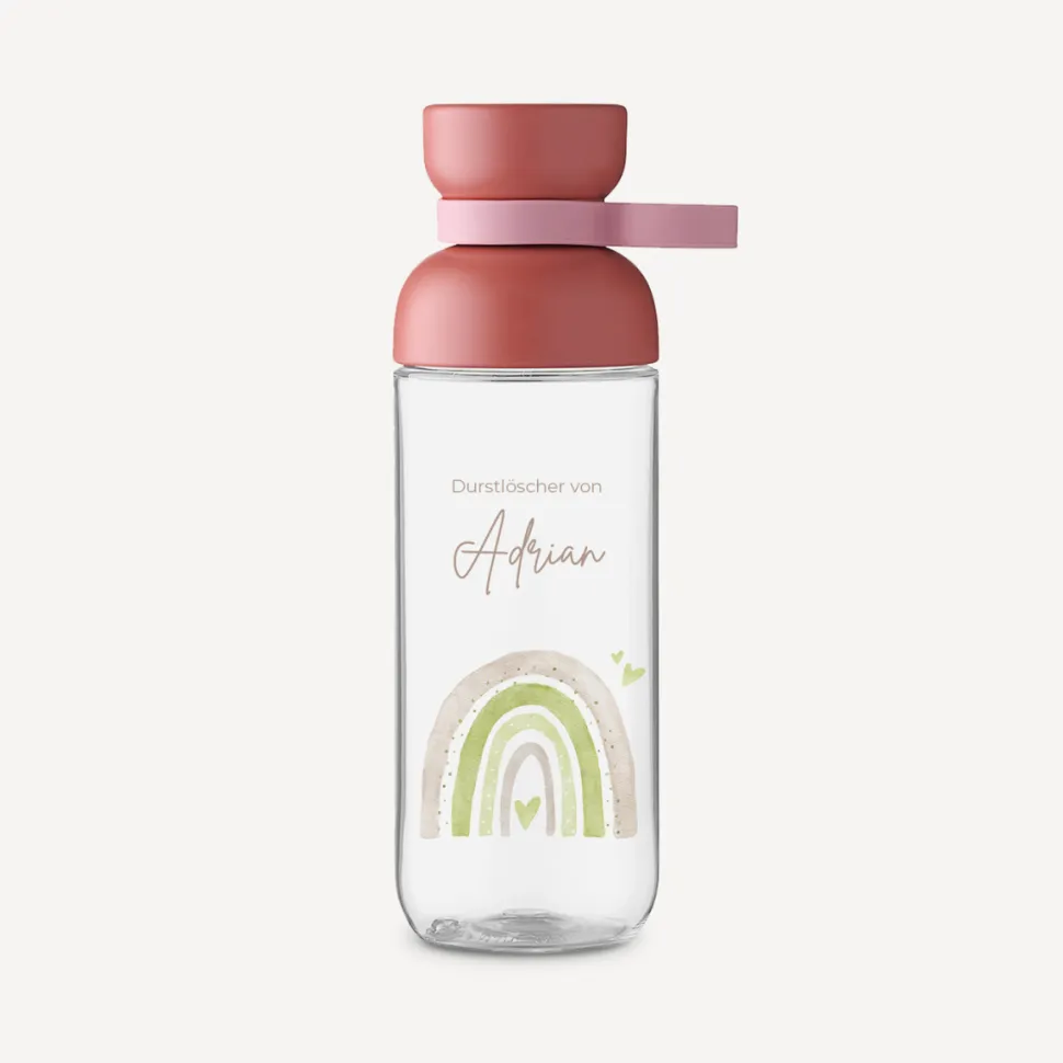 Mepal Trinkflasche Kinder 500 ml Vita "Regenbogen mit Herzen Pastell"