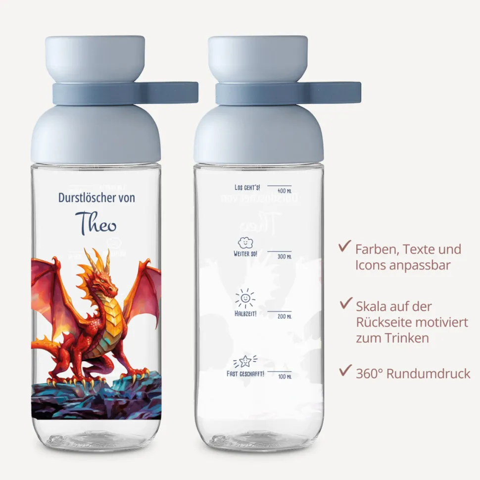 Mepal Trinkflasche Kinder 500 ml Vita "Mächtiger Drache"