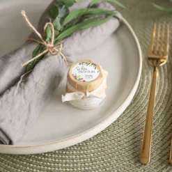 Mini Duftkerze mit Aufkleber "Wildblumen"