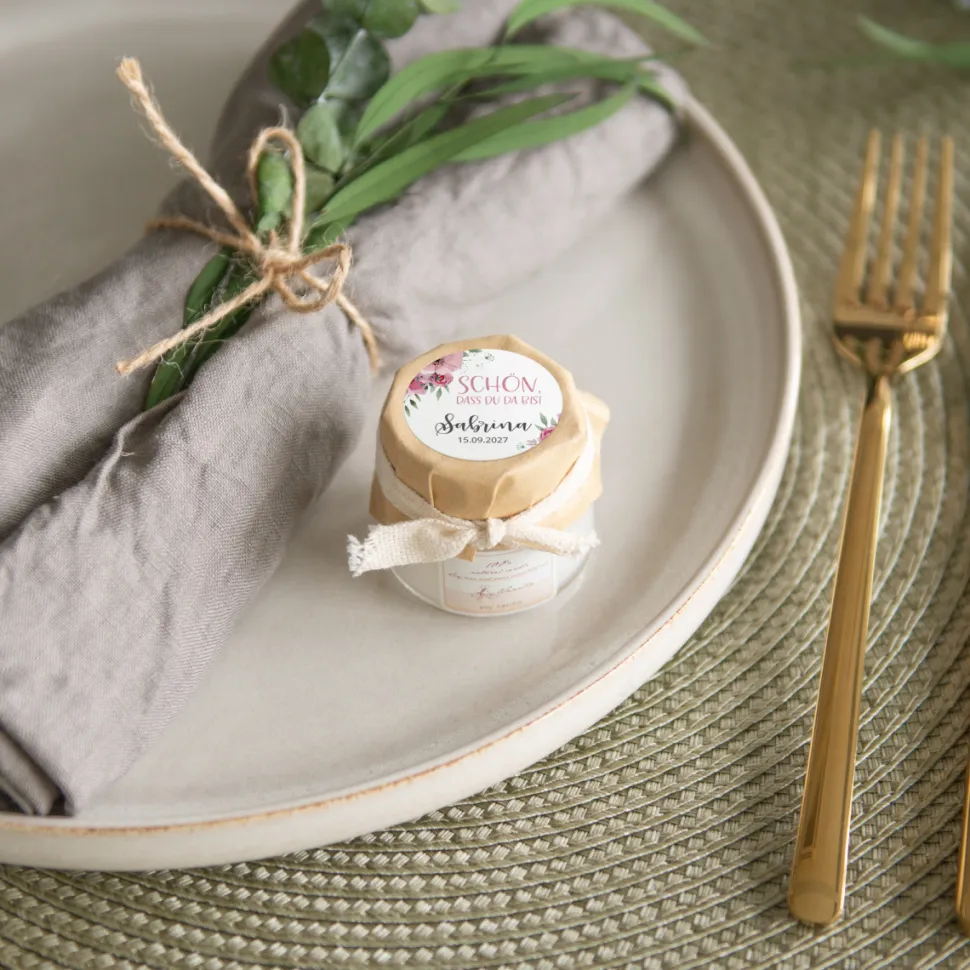 Mini Duftkerze mit Aufkleber "Bohemian Summer"