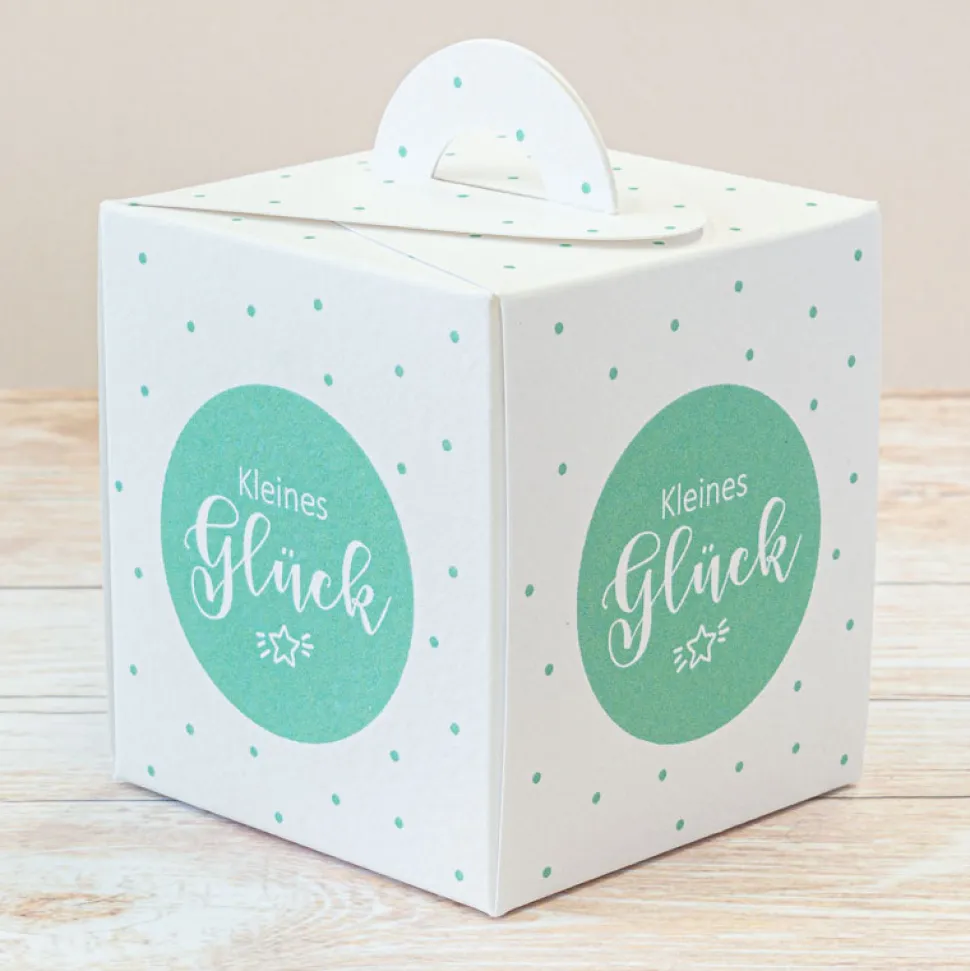 Mini Geschenkbox Geburt Pünktchen