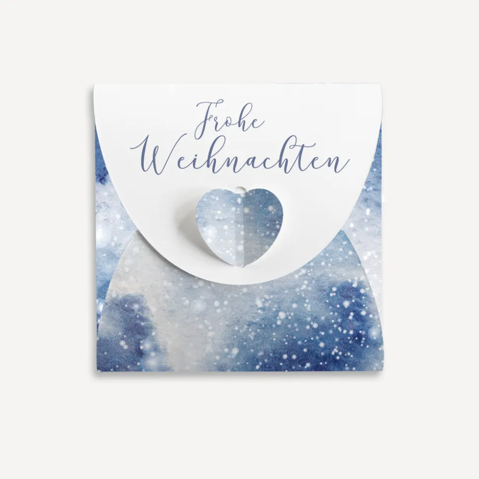 Mini Geschenkumschlag 8,5 x 8,5 cm "Aquarell Rentier"