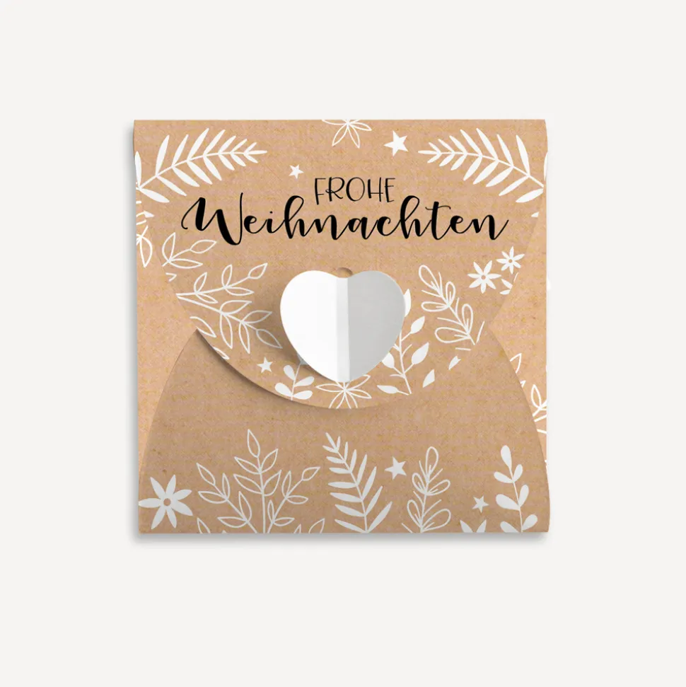 Mini Geschenkumschlag 8,5 x 8,5 cm "Frohe Weihnachten"