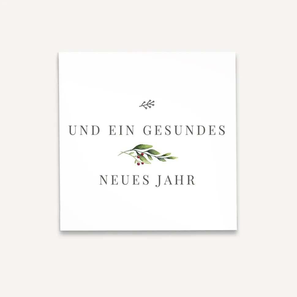 Mini Geschenkumschlag 8,5 x 8,5 cm "Mistelzweig"