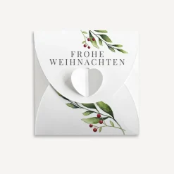 Mini Geschenkumschlag 8,5 x 8,5 cm "Mistelzweig"