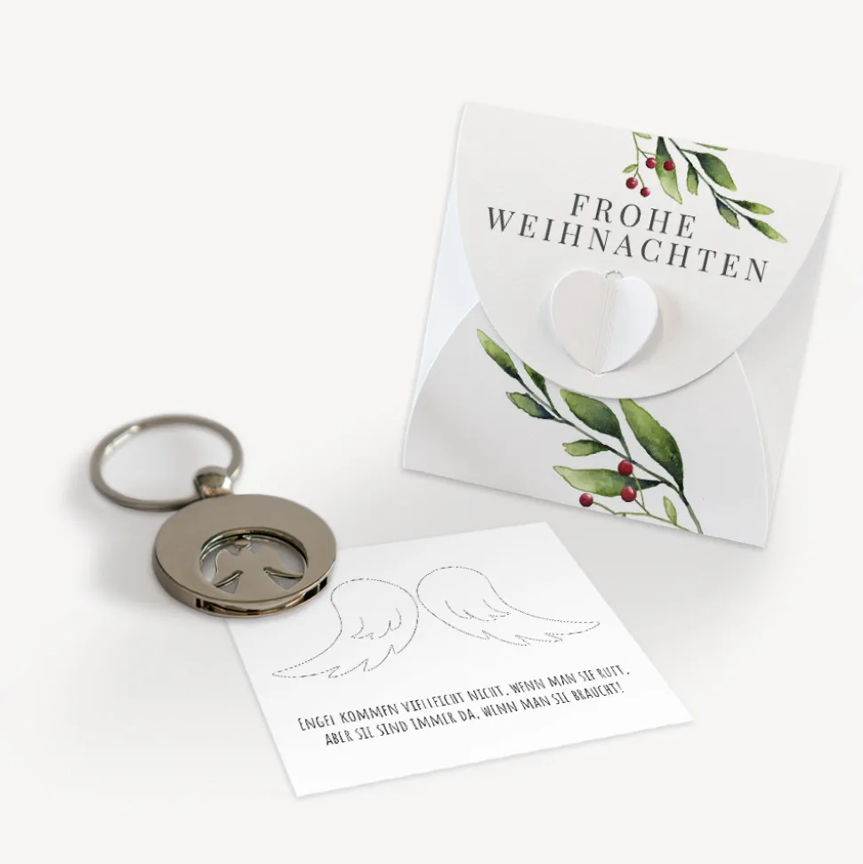 Mini Geschenkumschlag 8,5 x 8,5 cm "Mistelzweig"