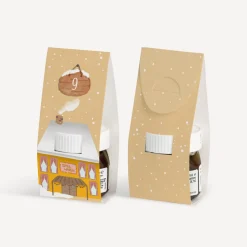 Mini Nutella Adventskalender inkl. Geschenktäschchen "Häuser"
