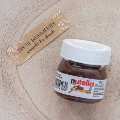 Mini Nutella Glas + Aufkleber Frohe Weihnachten
