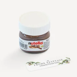 Mini Nutella Glas mit Aufkleber geschäftlich "Mistelzweig"