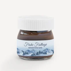 Mini Nutella Glas mit Aufkleber geschäftlich