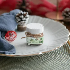 Mini Nutella Glas mit Aufkleber geschäftlich "Weihnachtsbaum"