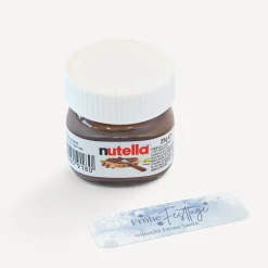 Mini Nutella Glas mit Aufkleber geschäftlich 