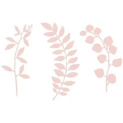 Papier Deko Zweige rosa (9 Stck)