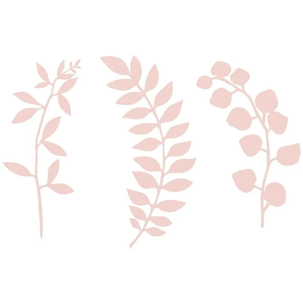 Papier Deko Zweige rosa (9 Stck)
