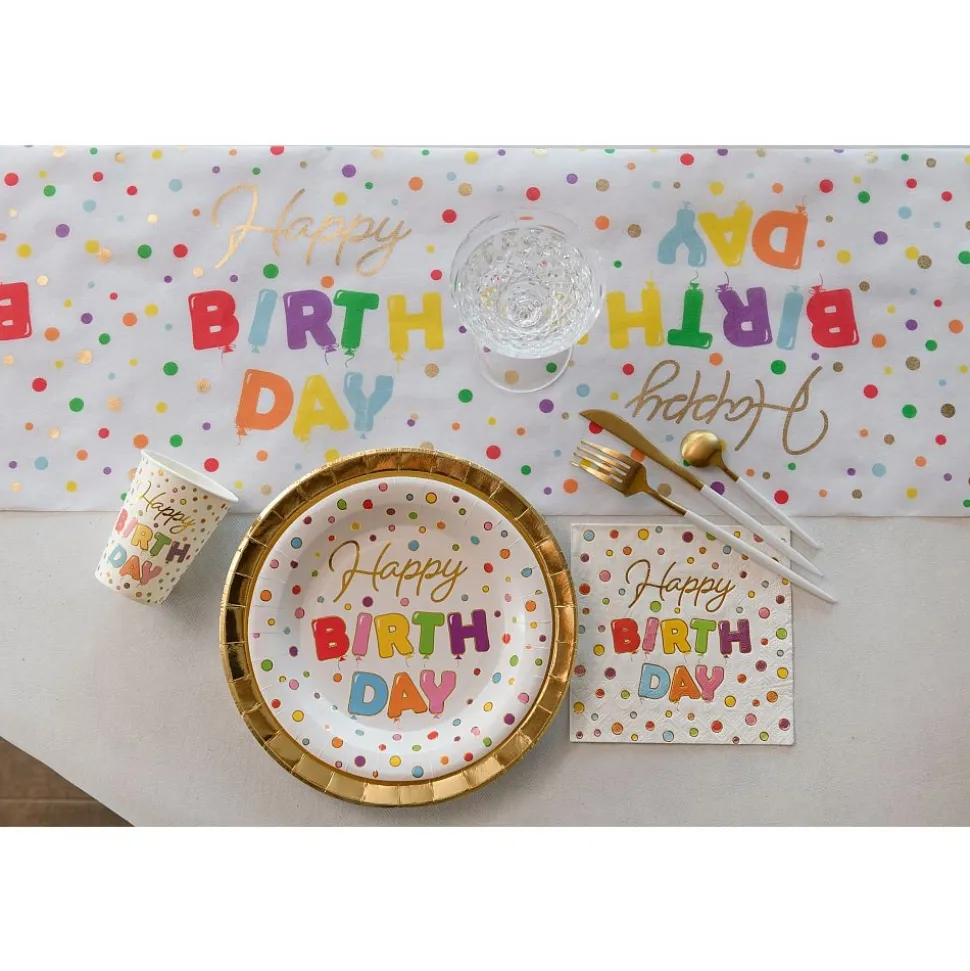 Pappbecher "Happy Birthday" bunt 10 Stück