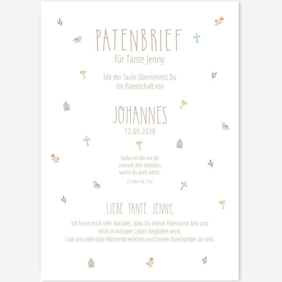 Patenbrief "Kleine Symbole"
