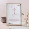 Patenbrief Kreuz mit Blumen