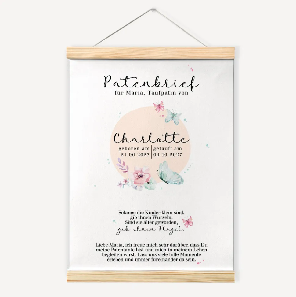 Patenbrief "Schmetterlinge"