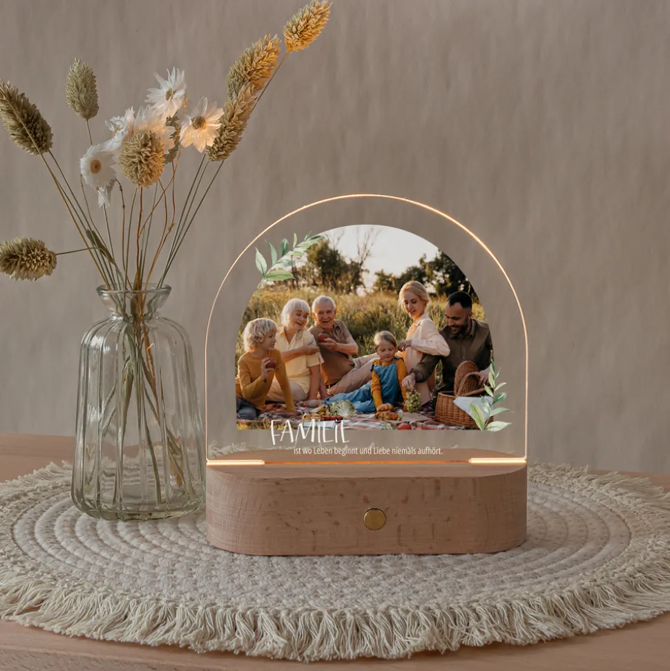 Personalisierte Fotolampe "Familie"