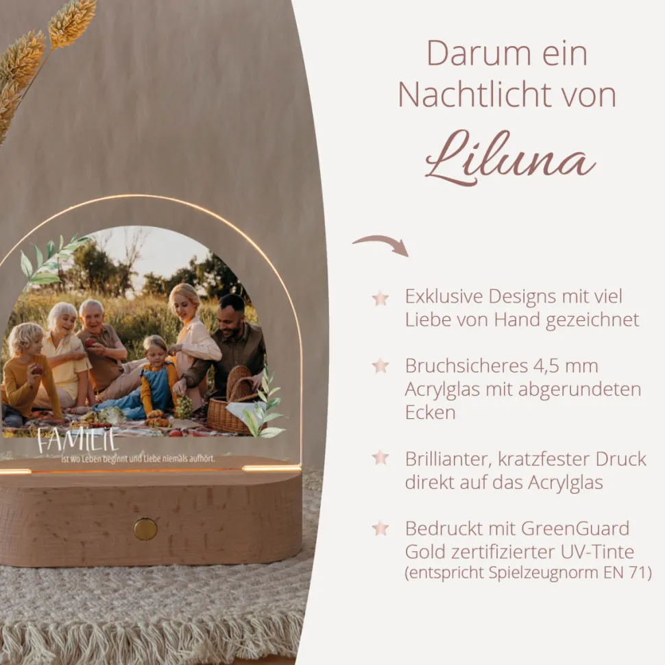 Personalisierte Fotolampe "Familie"