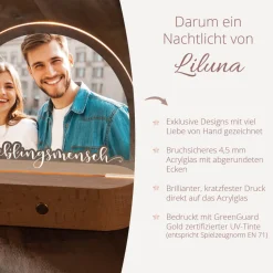 Personalisierte Fotolampe