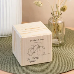 Personalisierte Spardose Fahrrad