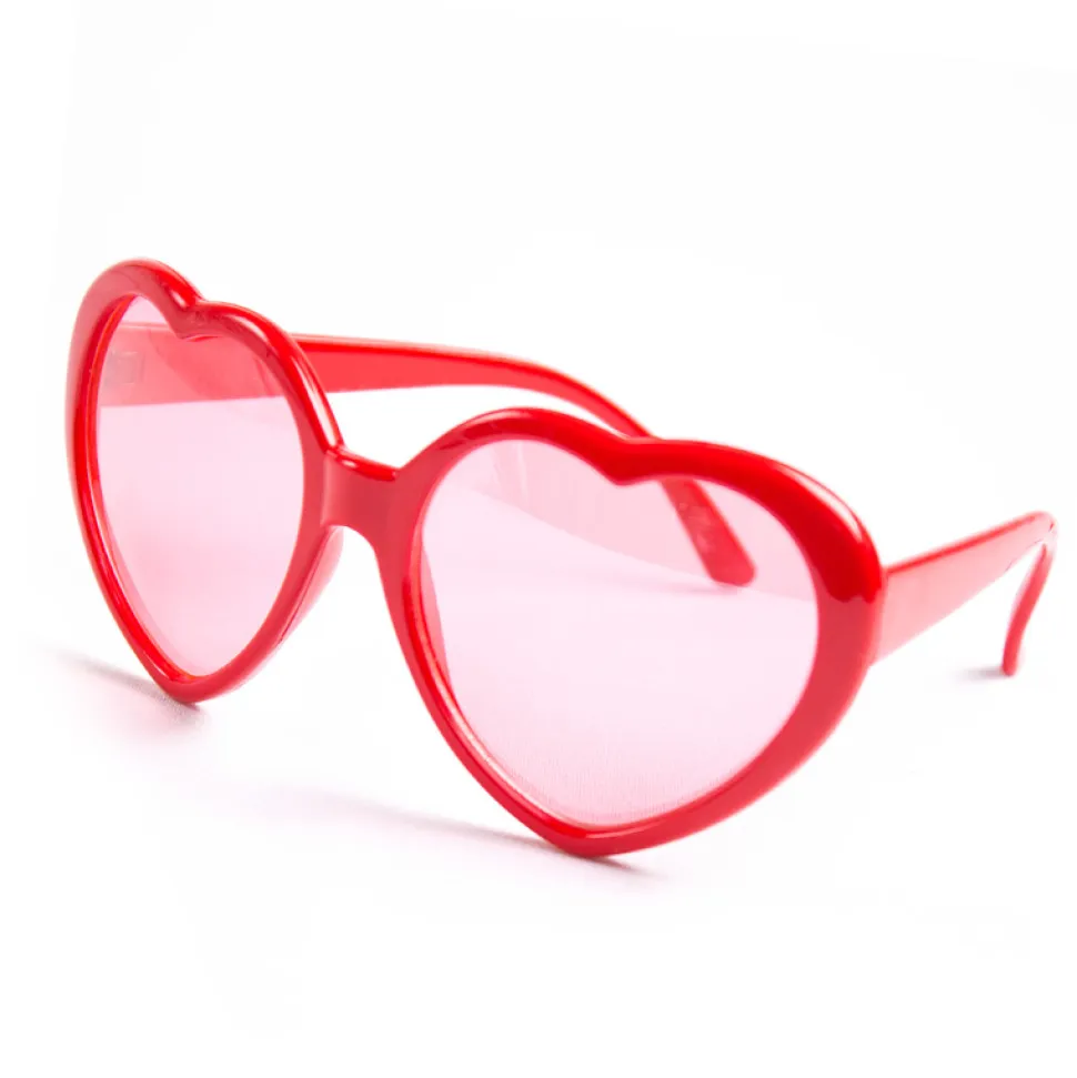 Photo Booth Herzbrille rot