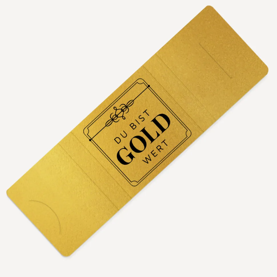 Ritter Sport Mini mit Banderole gold "Du bist Gold wert"